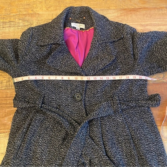 Liz Lange Maternity Tweed Lined Pea Coat Large Wool blend Target - Picture 8 of 11